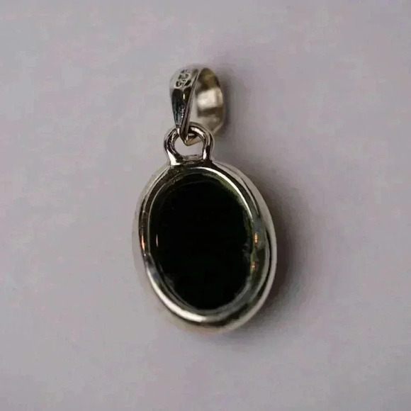 Dark Pool of Protection Black Obsidian 4.6G 925 Sterling Silver pendant - Picture 6 of 12